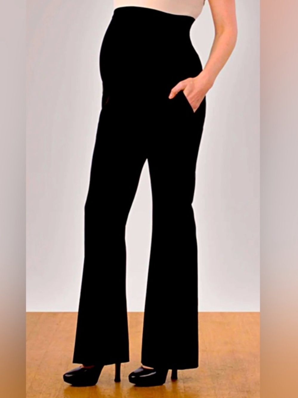 A Pea in the Pod Maternity Over the Belly Bootcut Maternity Suiting Pants Size M